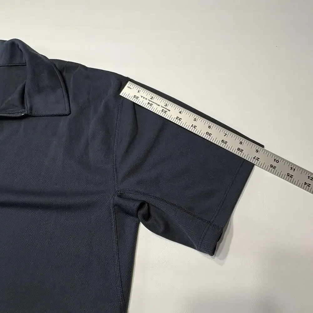 L.L. Bean Men’s 1/4 Zip Short Sleeve Performance Shirt - Navy Blue - Size L - Picture 8 of 9